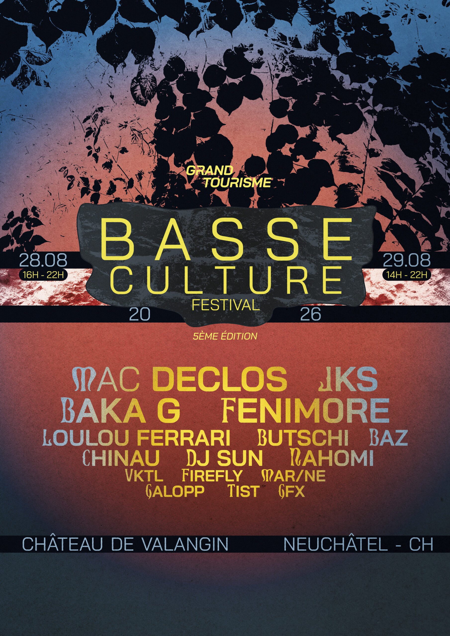 Affiche du Basse Culture Festival 2026 au château de Valangin